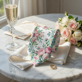 Gravata Padrão Floral Sem Olho Elegante