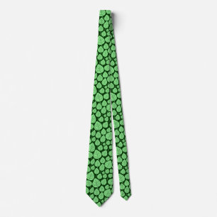 Gravata Padrão Folha 02 - Verde Mint em Verde Escuro