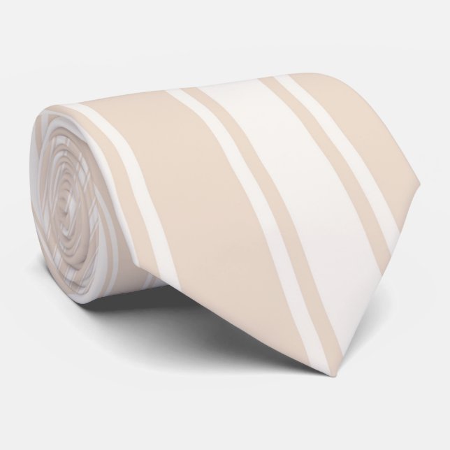 Gravata Padrão Funk de Faixa de Cor da Amêndoa (Rolled)