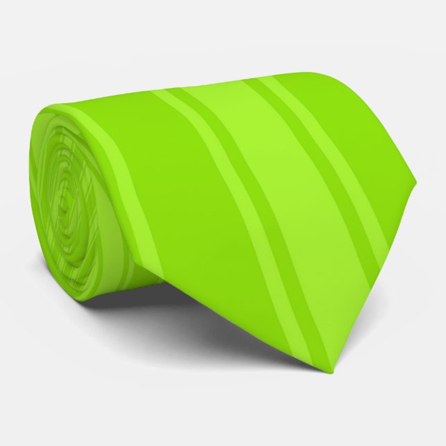 Gravata Padrão Funk de Faixa de Cor Verde da Maçã (Rolled)