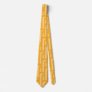 Gravata Padrão Geométrico Amarelo
