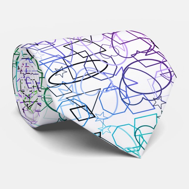 Gravata Padrão Geométrico de abstrato | Tilados e filtrado (Rolled)