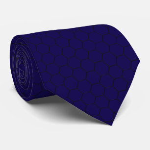 Gravata Padrão Geométrico de Grade Hexagonal Moderna
