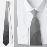 Gravata Padrão Geométrico de Malhas Gradientes de cinzas L<br><div class="desc">Acessórios gravatas masculinas com design geométrica moderna. Malha geométrica Elegante e legal do Triângulo com gradiente preto e branco para ele.</div>
