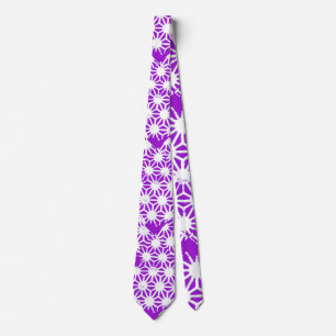 Gravata Padrão geométrico roxo real