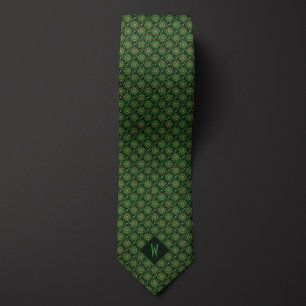 Gravata Padrão Mandala Verde