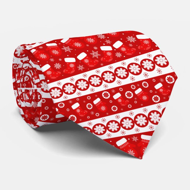 Gravata Padrão moderno de recheio e reposição de Natal (Rolled)