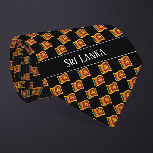 Gravata Padrão Ondulado da Bandeira do Sri Lanka