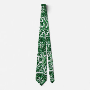 Gravata Padrão Ornamental Ornamental Vintage Green
