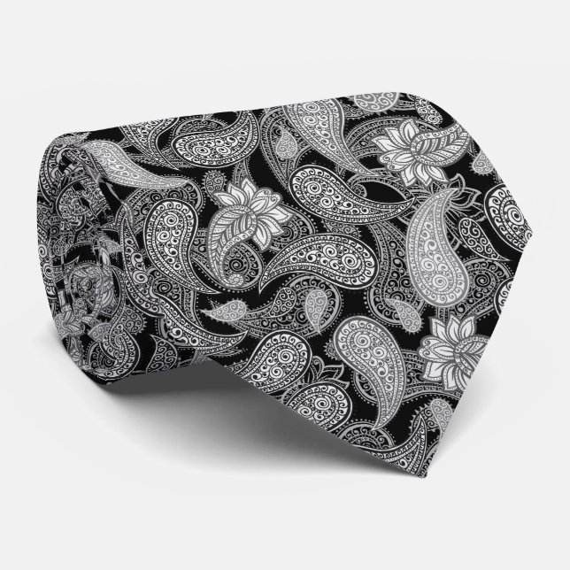 Gravata Padrão Paisley  (Rolled)