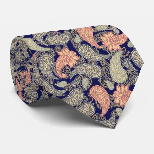Gravata Padrão Paisley (Rolled)