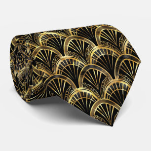 Gravata Padrão preto descodificado de arte elegante