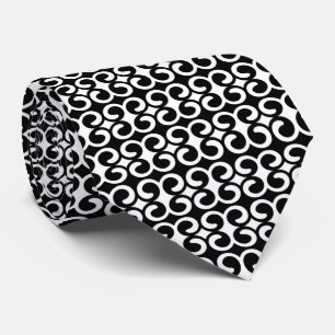 Gravata Padrão preto e branco
