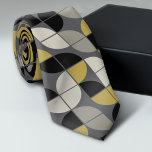 Gravata Padrão preto e Dourado - MCM<br><div class="desc">Uma simples fronteira de padrão de meia lua. Você pode mudar de cores na área de design avançado.</div>
