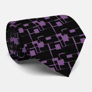 Gravata Padrão preto/roxo Legal da tendência