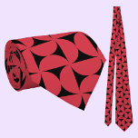 Gravata Padrão Preto Vermelho Geométrico<br><div class="desc">Descubra sobre designs modernos de padrão de amostras de blob na maioria dos produtos.</div>