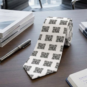 Gravata Padrão Promocional de Código Qr Personalizado