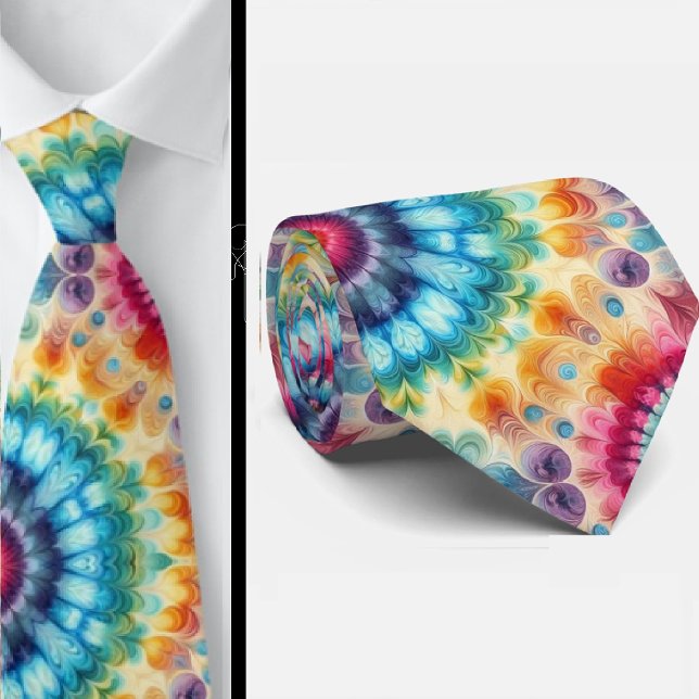 Gravata Padrão Psicanédico Tie-Dye (Criador carregado)