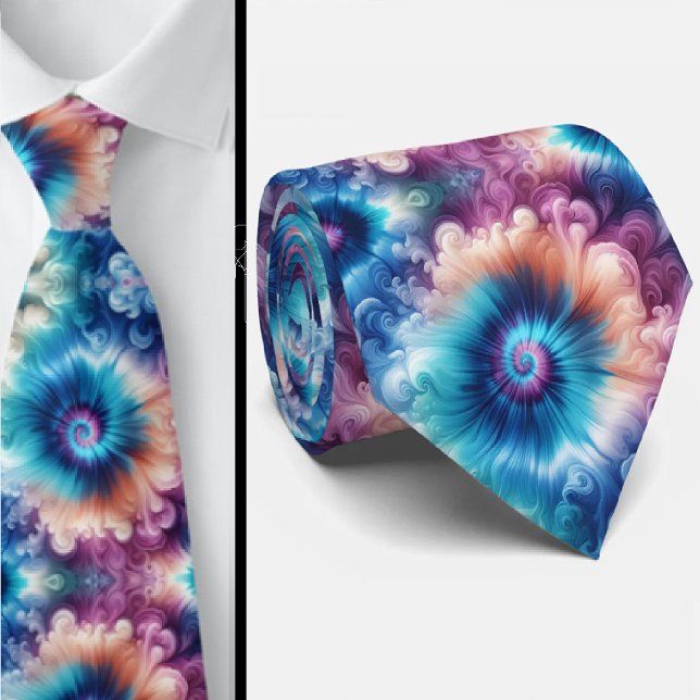 Gravata Padrão Psicanédico Tie-Dye (Criador carregado)