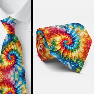 Gravata Padrão Psicanédico Tie-Dye