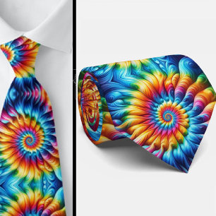 Gravata Padrão Psicanédico Tie-Dye