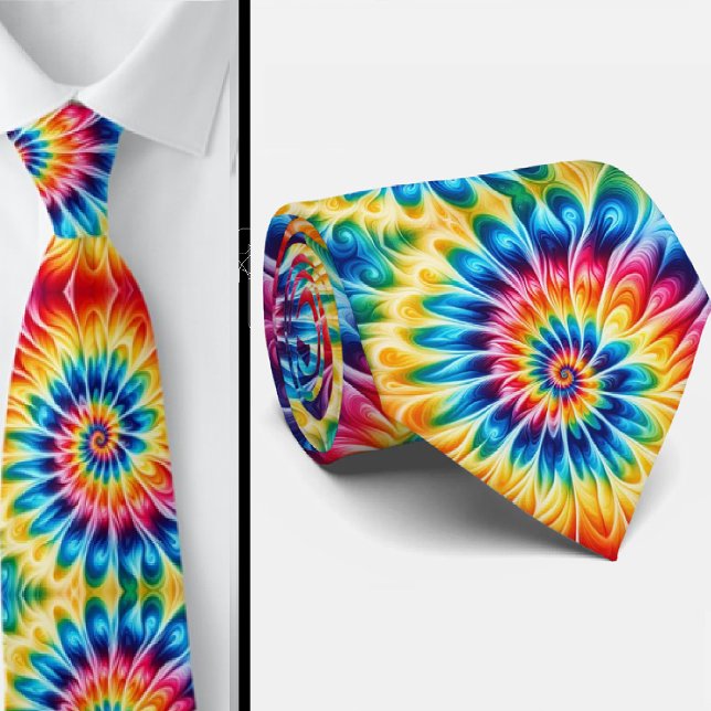 Gravata Padrão Psicanédico Tie-Dye (Criador carregado)