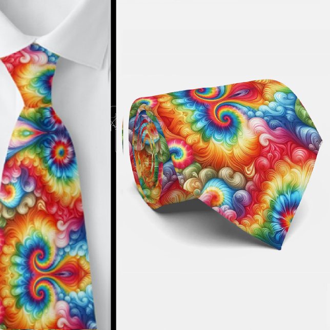 Gravata Padrão Psicanédico Tie-Dye (Criador carregado)