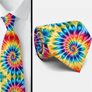 Gravata Padrão Psicanílico Tie-Dye