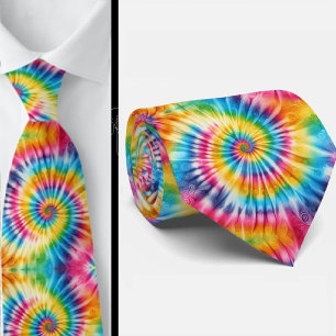 Gravata Padrão Psicanodélico Tie-Dye