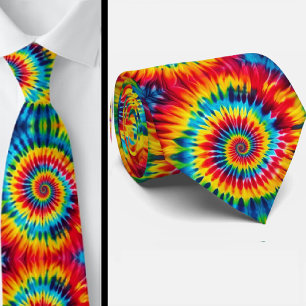 Gravata Padrão Psicanodélico Tie-Dye