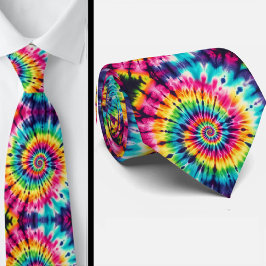 Gravata Padrão Psicanodélico Tie-Dye