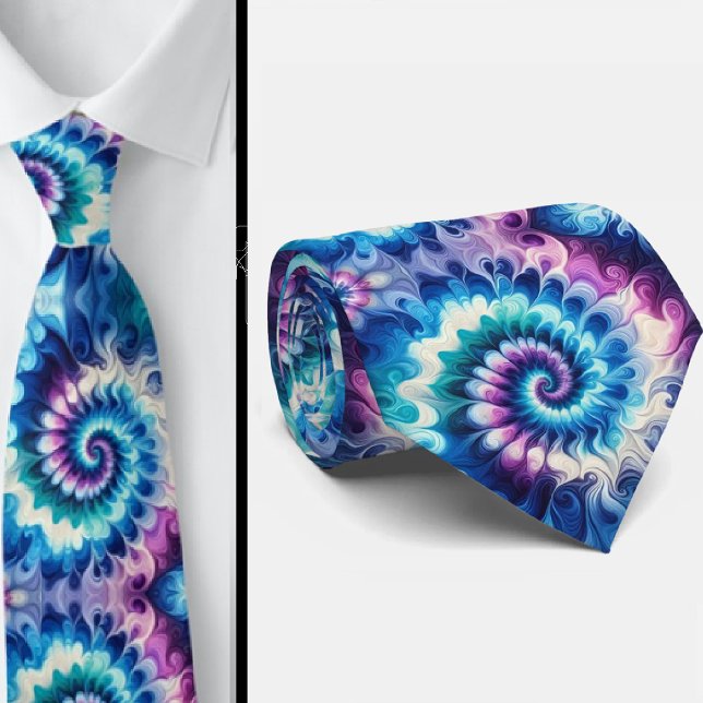 Gravata Padrão Psicotrópico Tie-Dye (Criador carregado)
