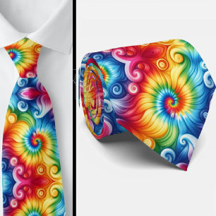 Gravata Padrão Psikedélico Tie-Dye