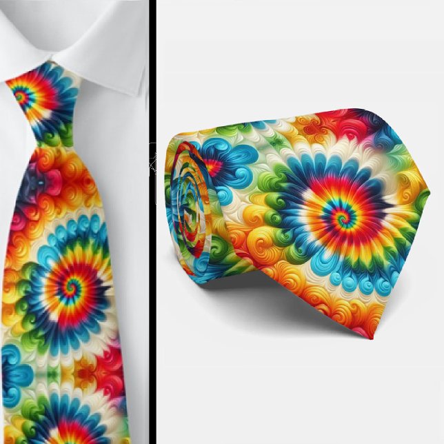 Gravata Padrão Psikedélico Tie-Dye (Criador carregado)