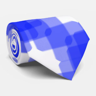 Gravata Padrão Quadrado Azul Verdadeiro Camadas Em Branco 