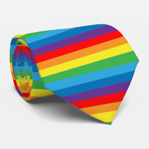 Gravata Padrão Rainbow Stripes LGBTQ