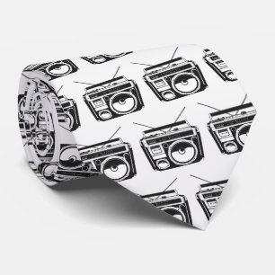 Gravata Padrão Retro Boombox dos Anos 80