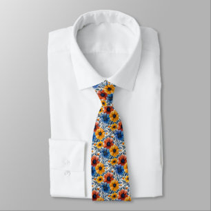 Gravata Padrão retro de moda russa floral