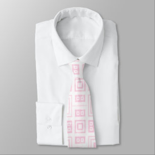Gravata Padrão retroativo rosa e branco