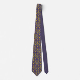 Gravata Padrão Roxo e Dourado da Fleur-de-Lis Real