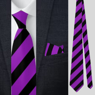 Gravata Padrão Roxo Preto Strike