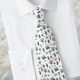 Gravata Padrão Sem Costura do Ícone de Los Angeles