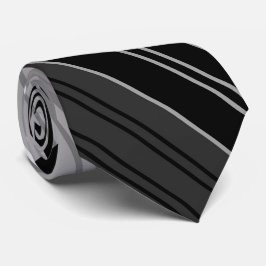 Gravata Padrão Strike Preto e Branco