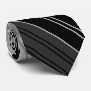 Gravata Padrão Strike Preto e Branco