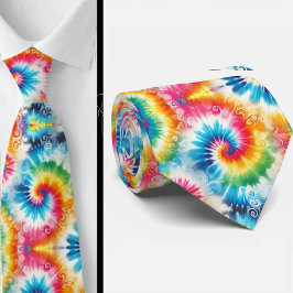 Gravata Padrão Tie-Dye Psicodélico
