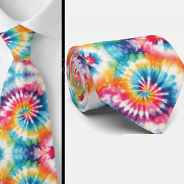 Gravata Padrão Tie-Dye Psicodélico