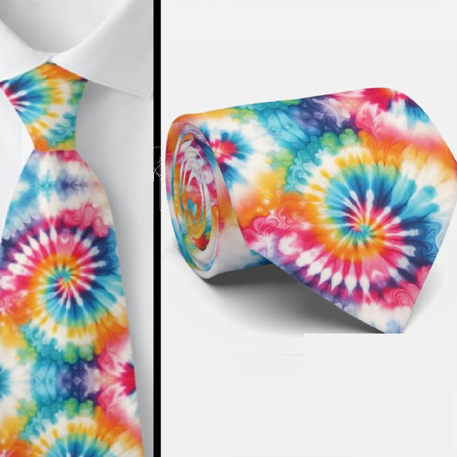 Gravata Padrão Tie-Dye Psicodélico (Criador carregado)