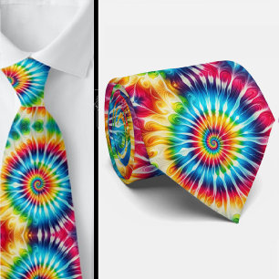 Gravata Padrão Tie-Dye Psicodélico