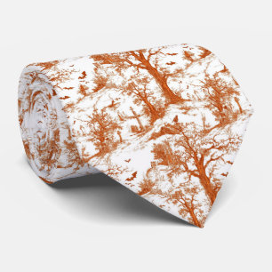 Gravata Padrão Toile de Jouy de Cemitério de Halloween Fer
