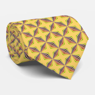 Gravata Padrão Único Amarelo de Mostarda